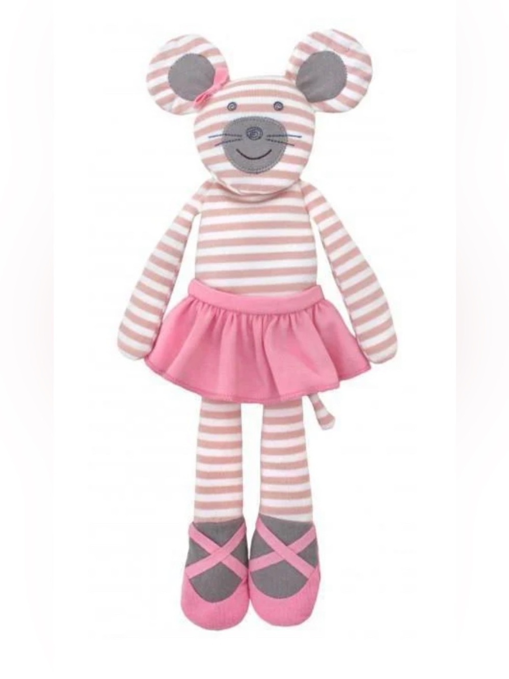 Organic farm buddies pink ballerina mouse cotton 14” tall excellent condition